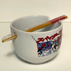 Spider-Man Marvel Comics 20 oz Ramen Bowl with Chopsticks